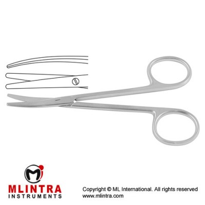 Metzenbaum Dissecting Scissor / Opreating Scissor Curved - Blunt/Blunt Stainless Steel, 15.5 cm - 6"